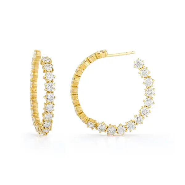 Wholesale 1 Pair Elegant Simple Style Circle Plating Inlay Copper Zircon Ear Studs