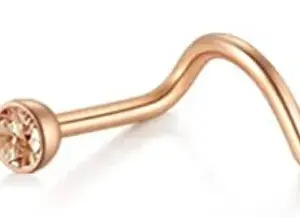 5-Word Curved Rod Gold Champagne Diamond