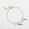 Wholesale PVD Coated 18K Gold Real Gold Plated Letter Fox Horse 201 Stainless Steel Cute Waterproof Non Tarnish 201 Stainless Steel Bracelets
