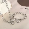 Wholesale 18K Real Gold Plated 304 Stainless Steel PVD Coated Heart Shape Waterproof Non Tarnish Plating Hollow Out O-shaped Chain Bracelets Earrings Necklace