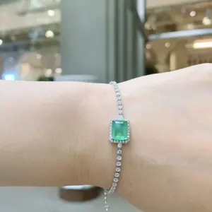 Emerald Bracelet [16cm 5cm Extension Chain]]