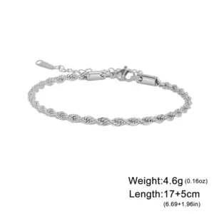 Steel Color 3MM Twist Chain