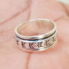 Wholesale Retro Bohemian Heart Wide Face Ring