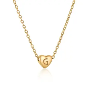 Golden Peach Heart G (Including Chain)
