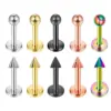 Simple Style Geometric Stainless Steel Plating Lip Stud Ear Studs 1 Piece