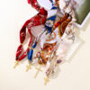 Wholesale Colorful ribbon hanging stainless steel pendant necklace