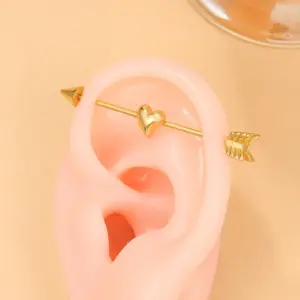 1 Piece Ear Cartilage Rings & Studs Fashion Arrow Stainless Steel Ear Cartilage Rings & Studs