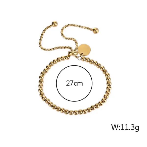 Wholesale 304 Stainless Steel Geometric PVD Coated 18K Gold Plated Real Gold Plated IG Style Simple Style Waterproof Non Tarnish Plating Gold Bracelets