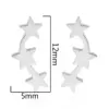 Wholesale PVD Coated 18K Gold Real Gold Plated Star 304 Stainless Steel Simple Style Korean Style Waterproof Non Tarnish Ear Studs