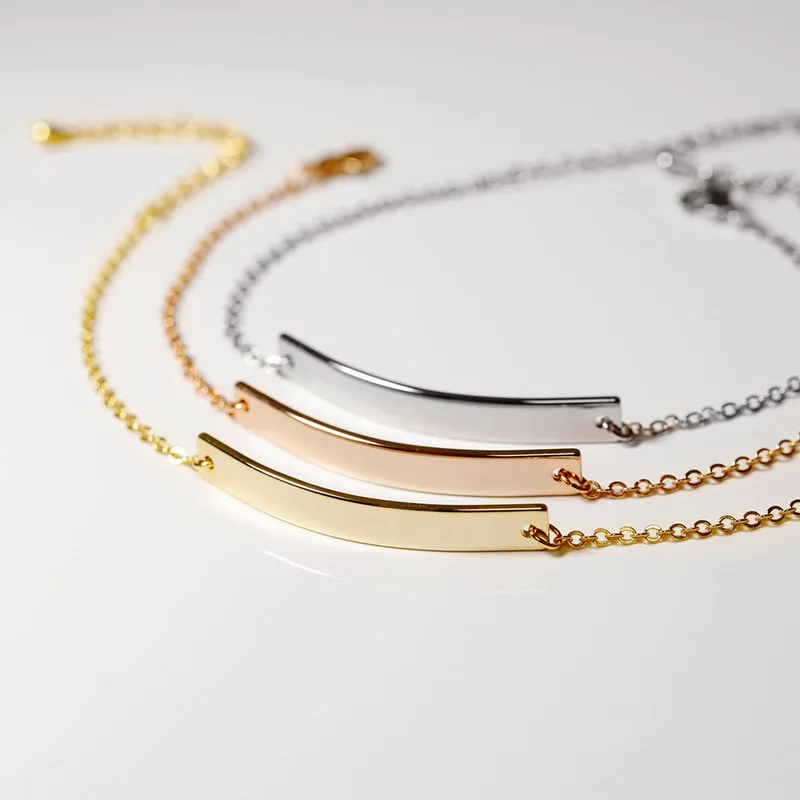 Simple Style Geometric Titanium Steel Plating Id Bracelets 1 Piece