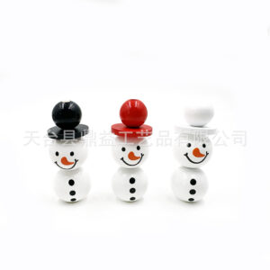 oly-f1077716db954b285320ae65e201e099 Wholesale Christmas Wooden Beads Snowman Beads