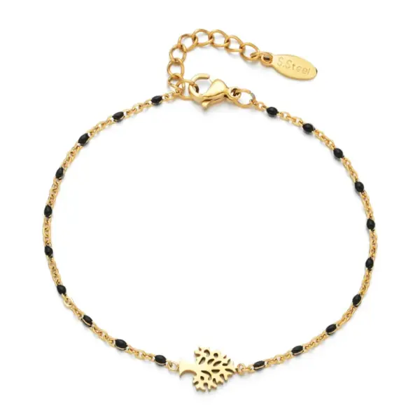 Wholesale Retro Simple Style Tree Stainless Steel Plating Bracelets