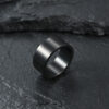 oly-f10cb6e7a7c609c69f47c87878dd842c Wholesale 10mm Wide Simple Inner and Outer Flat Matte Brushed Titanium Steel Ring Retro Sier Men's Trendy Hip-Hop Ring Bracelet