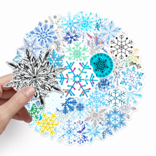 oly-f111216ba68560ab4240c0e9ac8bd98a Wholesale snowflake graiti winter small fresh DIY lage stickers