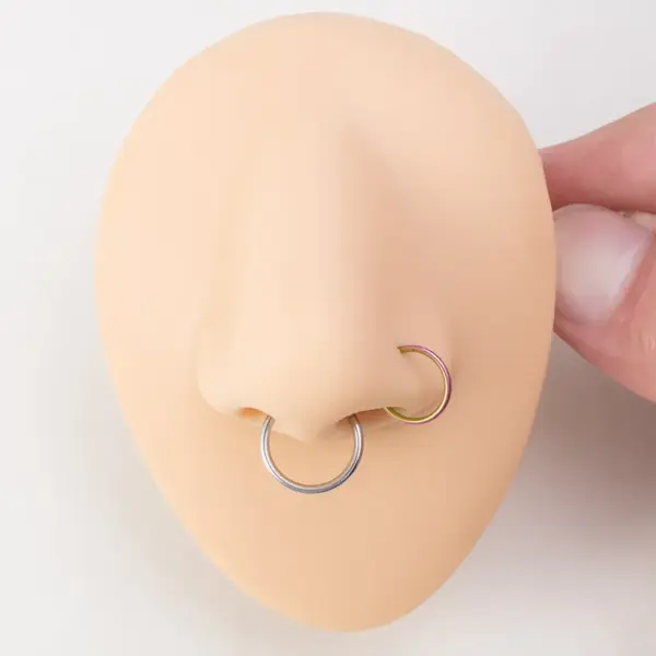 Simple Style Round Stainless Steel Plating Nose Ring Nose Pin