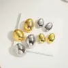 Wholesale 1 Pair Classic Style Solid Color Asymmetrical Plating Copper 14k Gold Plated Ear Studs