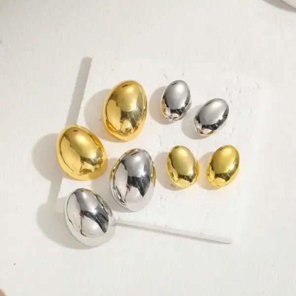 Wholesale 1 Pair Classic Style Solid Color Asymmetrical Plating Copper 14k Gold Plated Ear Studs