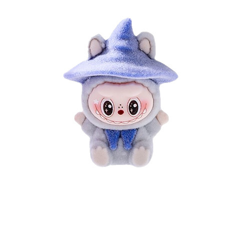 Wholesale Bubble Mart Flocked Plush Trendy DIY Keychain Decoration Pendant Car Desktop Ornament