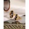 Wholesale 304 Stainless Steel Oval Leopard PVD Coated 18K Real Gold Plated Classic Style Open Rings