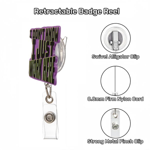Wholesale Cross-border acrylic interesting English sentences easy to pull buckle badge clip buckle doctor nurse telescopic buckle easy to pull