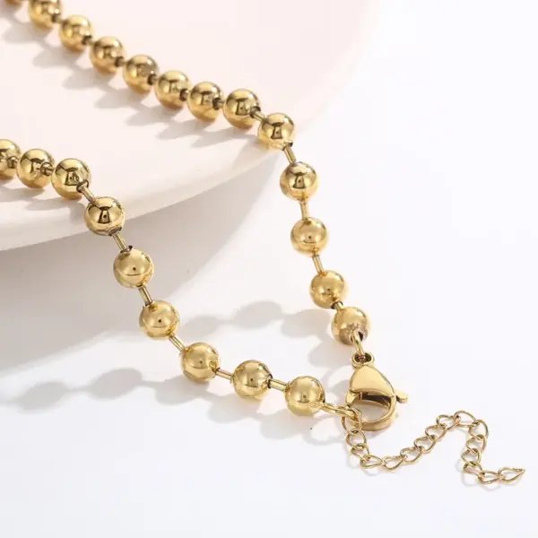 Wholesale PVD Coated 18K Gold Plated Heart Shape Stainless Steel Streetwear Waterproof Non Tarnish Bracelets Necklace