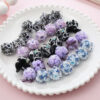 Wholesale Cross-border TK Live Hot Sale Lace Bow Tulip Sticky Flower DIY Hand-made with Holes Flower Ball Beaded Accessories