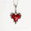 oly-f133c188166271bcd80bb53671b10e9a Wholesale original n red love necklace liquid metal gothic big heart pendant necklace factory direct sales