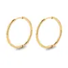 Simple Style Solid Color Stainless Steel Hoop Earrings 1 Pair