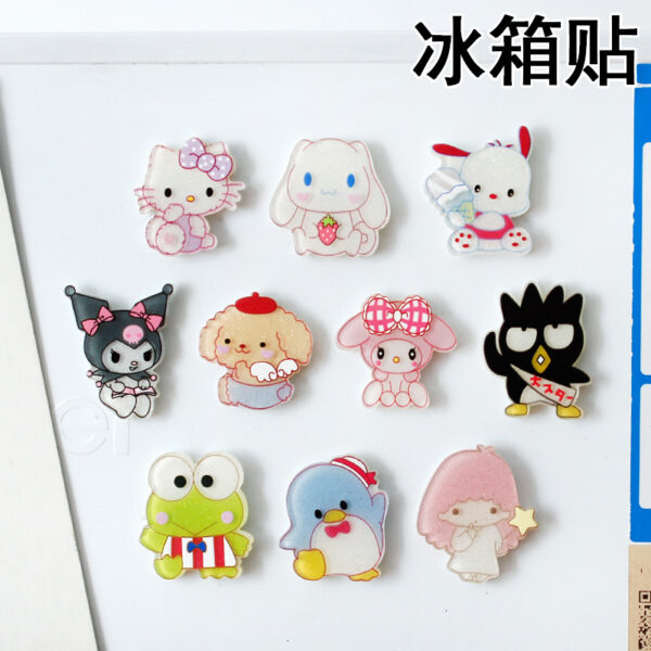 oly-f138b5506a09b5efbed7a5b33dbe383d Wholesale Cute refrigerator sticker cartoon pattern UV acrylic refrigerator decoration magnet magnetic stickers refrigerator decorative stickers