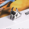 Wholesale Cross Border Retro Batman Titanium Steel Ring Personality Hip Hop Stainless Steel Ring in stock Wholesale SA1195