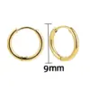 1 Pair Classic Style Solid Color Plating Stainless Steel Hoop Earrings