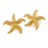 PVD Coated 18K Gold Real Gold Plated Starfish 304 Stainless Steel French Style Simple Style Classic Style Waterproof Non Tarnish Ear Studs