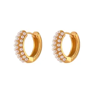Pearl ear clip-Gold