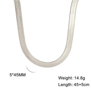 5mm Snake Bone Chain-Steel / 45+5cm