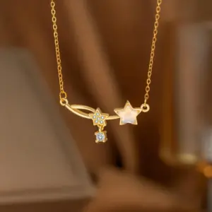 【9289】Star Trail Necklace【gold】