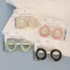 Wholesale Ion Plating (IP) 18K Gold Plated Round Square Flower 304 Stainless Steel Simple Style Waterproof Non Tarnish Ear Studs