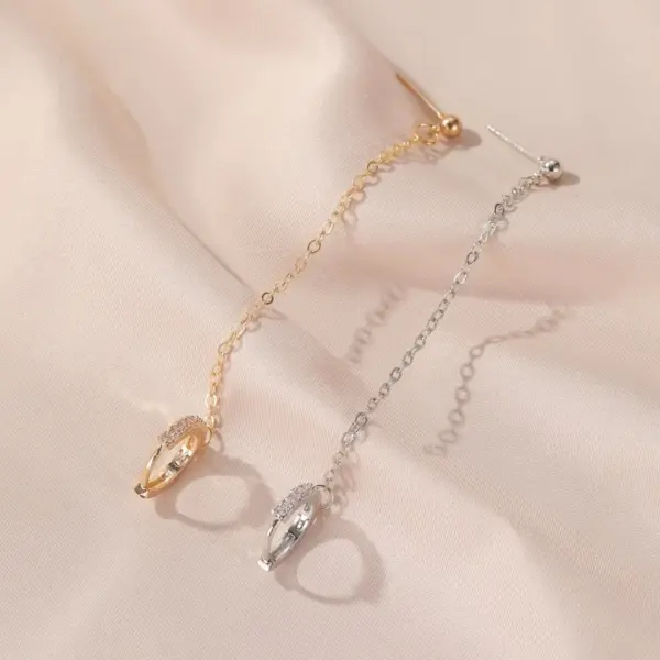 Ear Cartilage Rings & Studs Simple Style Copper Plating Artificial Gemstones