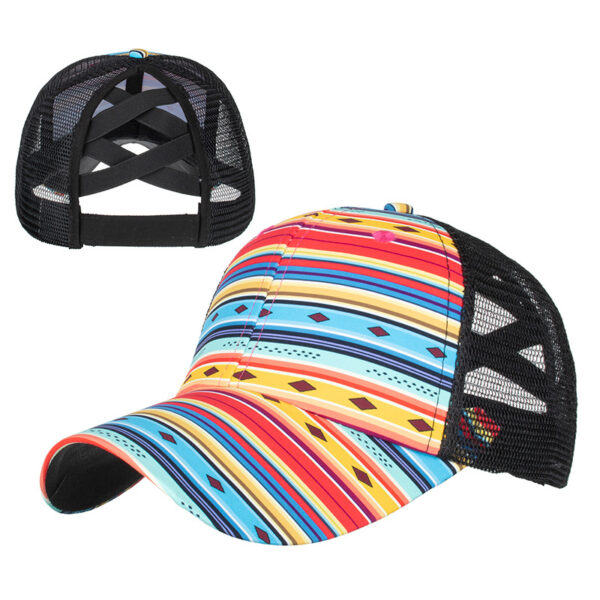 Wholesale Cross-border foreign trade Amazon AliExpress cross elastic net cap ponytail baseball cap cap cap Sun Hat sun hat