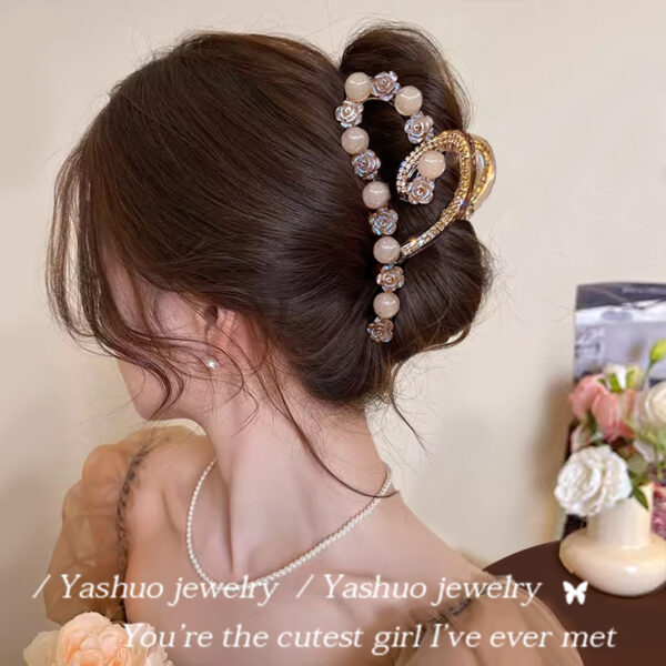 Wholesale Bow-Knot Large-Sized Grabber Clip for Women with High-End Hair on the Back of the Head, Shark Clip, Accessible Luxury Elegant, Hair Clip with Multiple Hair Accessories