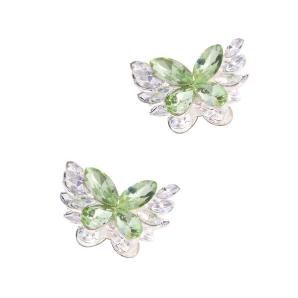 Wholesale Double-sided alloy pearl rhinestone stereo butterfly diamond ball straight hole beads DIY mobile phone chain key chain necklace accessories