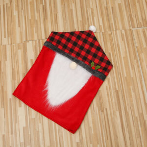 Red and black plaid rudolph chair cover for men