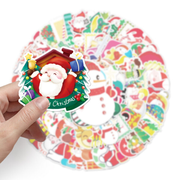 Wholesale 100 pcs/pack Christmas Graffiti Holiday Creative DIY Sticker Waterproof