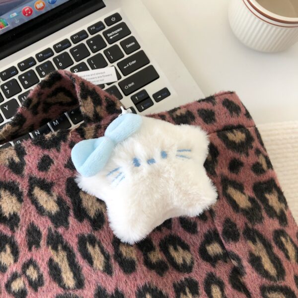Wholesale Blue Plush Star Cat Doll Pendant Bag Five-pointed Star Pendant Car Key Pendant Girlfriend Accessories