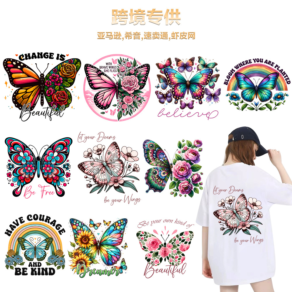 Wholesale Heat transfer DIY T-shirt printing hot stamping UV DTF Ready to Press Transfers Wraps