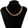 Wholesale PVD Coated 18K Gold Real Gold Plated Geometric 667 Stainless Steel Stainless Steel Simple Style Waterproof Non Tarnish 667 Stainless Steel Necklace