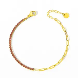 S152 Semi-Diamond Bracelet (Gold Powder)