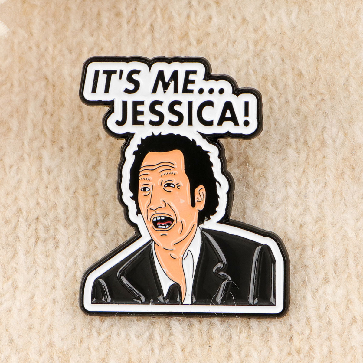 Wholesale Quote Brooch Cartoon Metal Badge Creative English Aessories