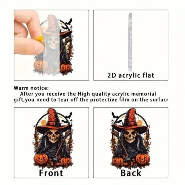 oly-f184ab2be4e591c838c857157f111a22 Wholesale Cross-Border New Halloween Party Pumpkin Man Acrylic Flat Car Rearview Mirror Pendant Pendant