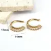 Wholesale 1 Pair Elegant Streetwear Geometric Plating Inlay Copper Artificial Pearls Zircon 18k Gold Plated Ear Studs