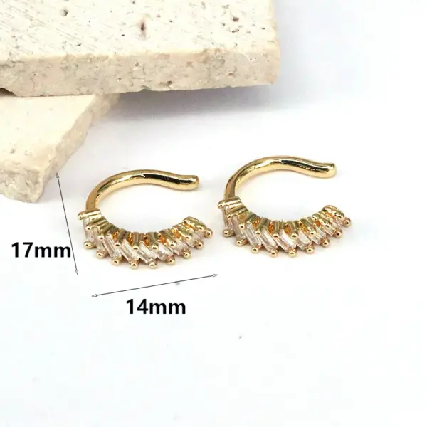 Wholesale 1 Pair Elegant Streetwear Geometric Plating Inlay Copper Artificial Pearls Zircon 18k Gold Plated Ear Studs